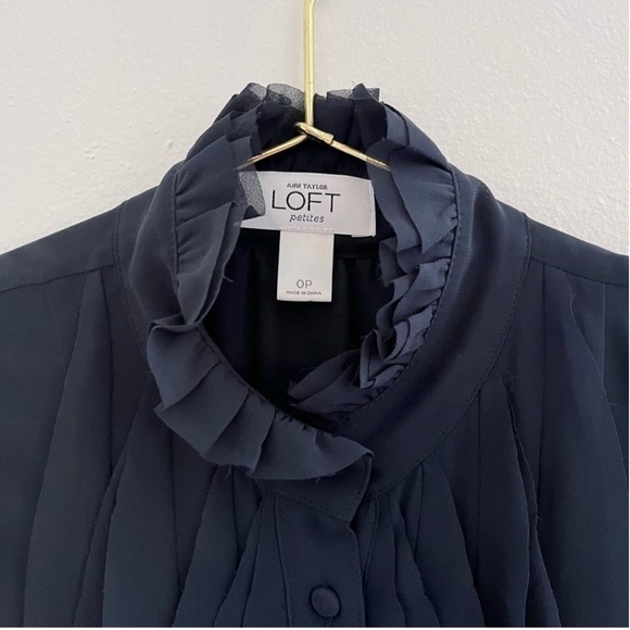 LOFT casual navy blue sleeveless dress size 6P - Picture 4 of 13